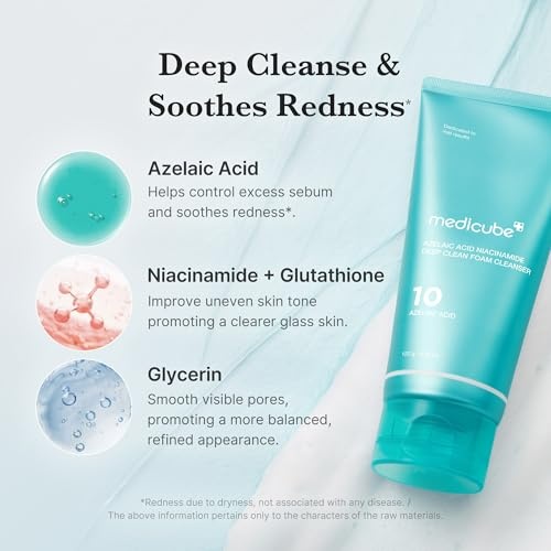 image:imagemedicube Facial Cleanser Azelaic Acid Capsule Foam Cleanser Pack of 2423 Fl Oz Pack of 2