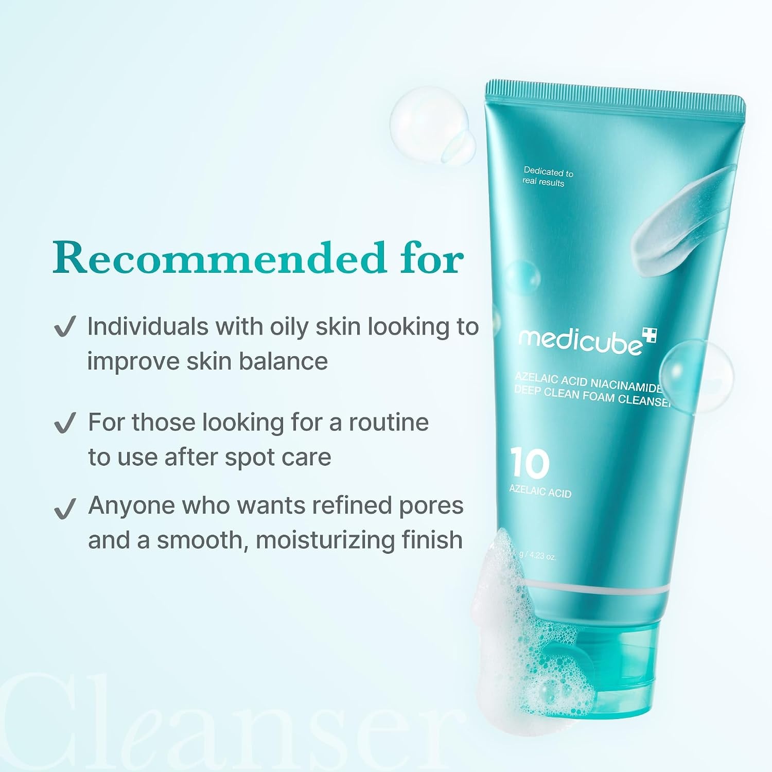 image:imagemedicube Facial Cleanser Azelaic Acid Capsule Foam Cleanser Pack of 2423 Fl Oz Pack of 2