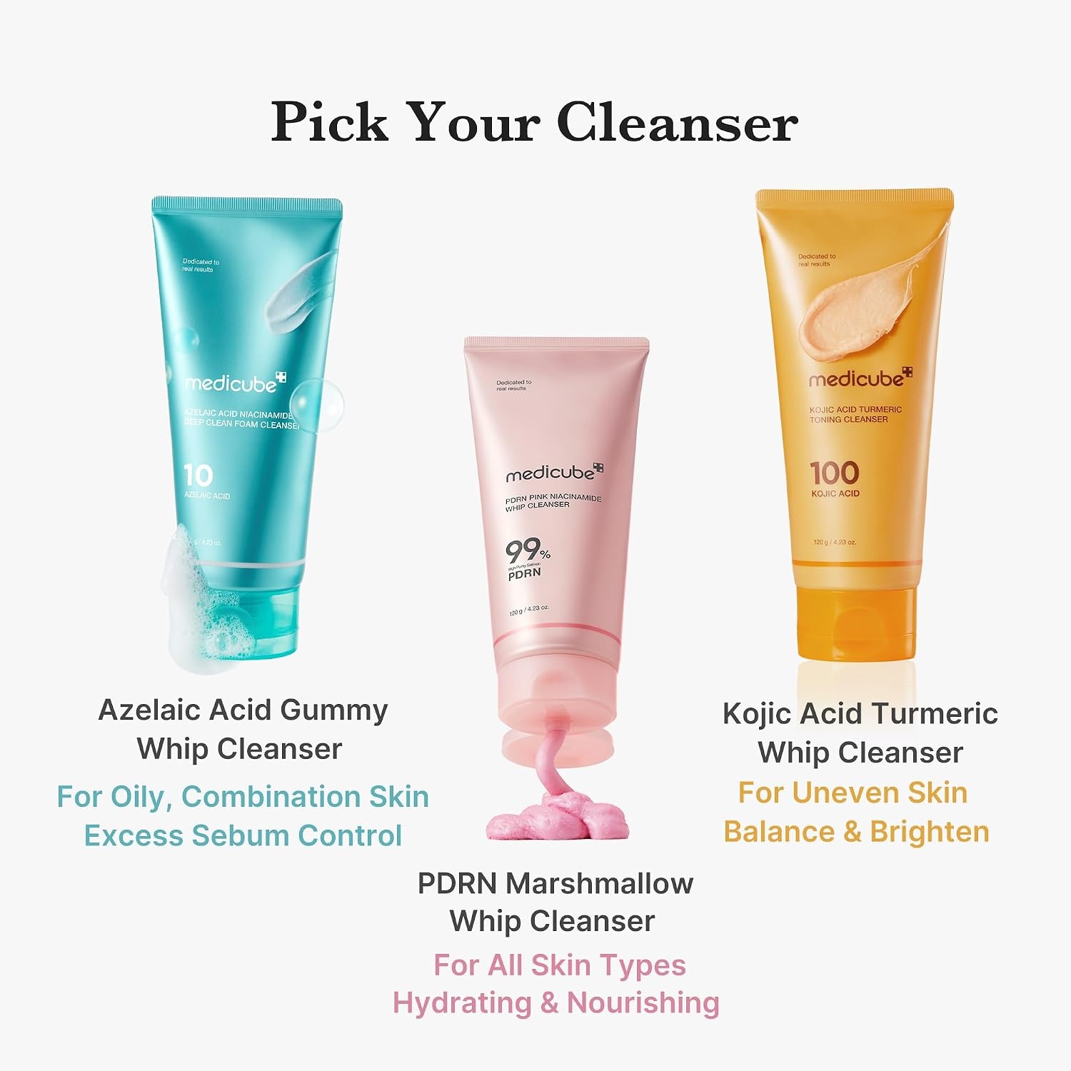 image:imagemedicube Facial Cleanser Azelaic Acid Capsule Foam Cleanser Pack of 2423 Ounce