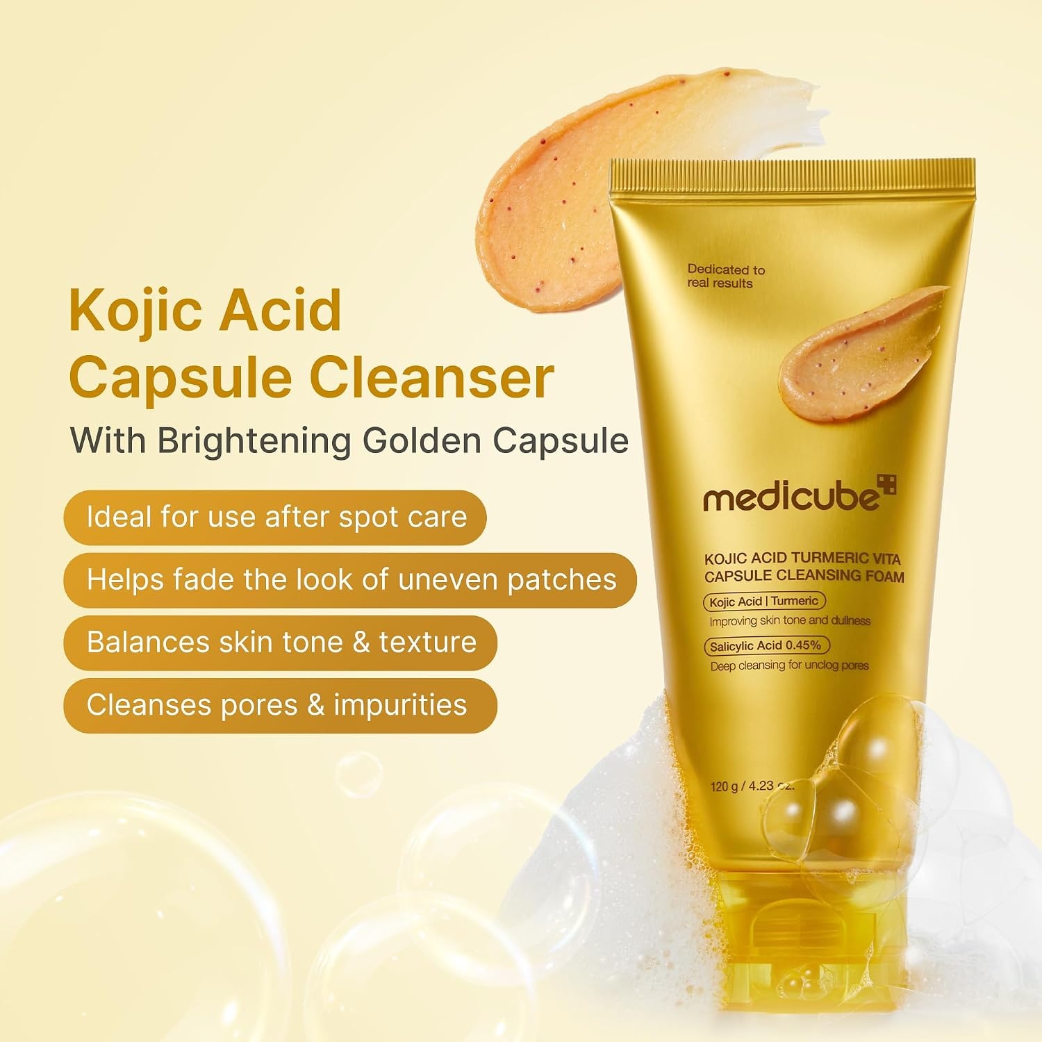 image:imagemedicube Facial Cleanser Azelaic Acid Capsule Foam Cleanser Pack of 2423 Ounce