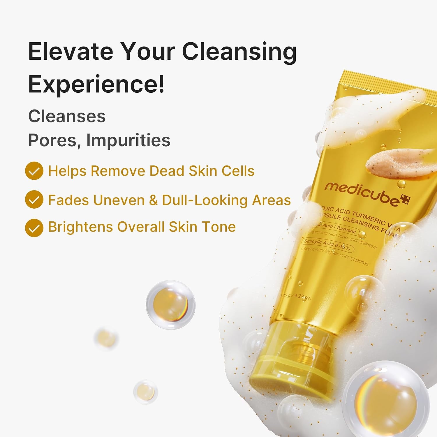 image:imagemedicube Facial Cleanser Azelaic Acid Capsule Foam Cleanser Pack of 2423 Ounce