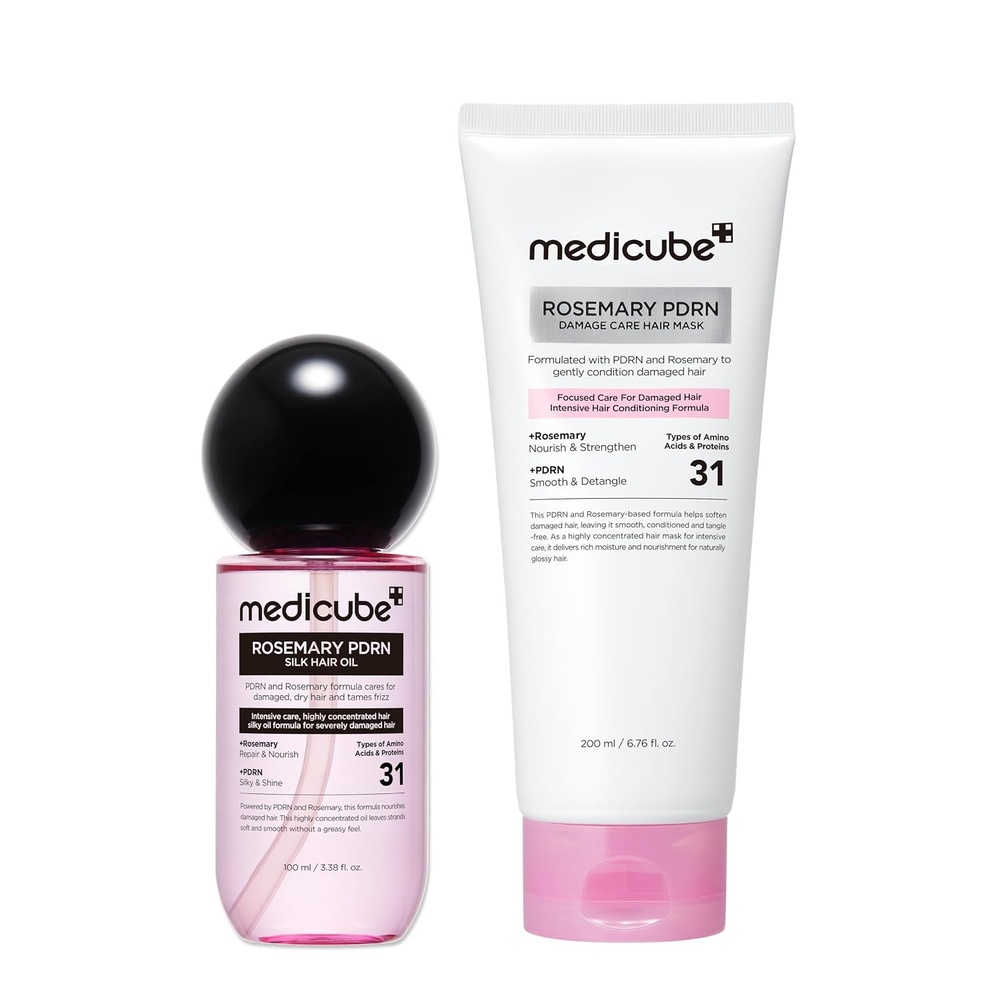 image:imagemedicube Bergamot Musk Scent amp Shine Set Rosemary PDRN Hair Mask amp Oil