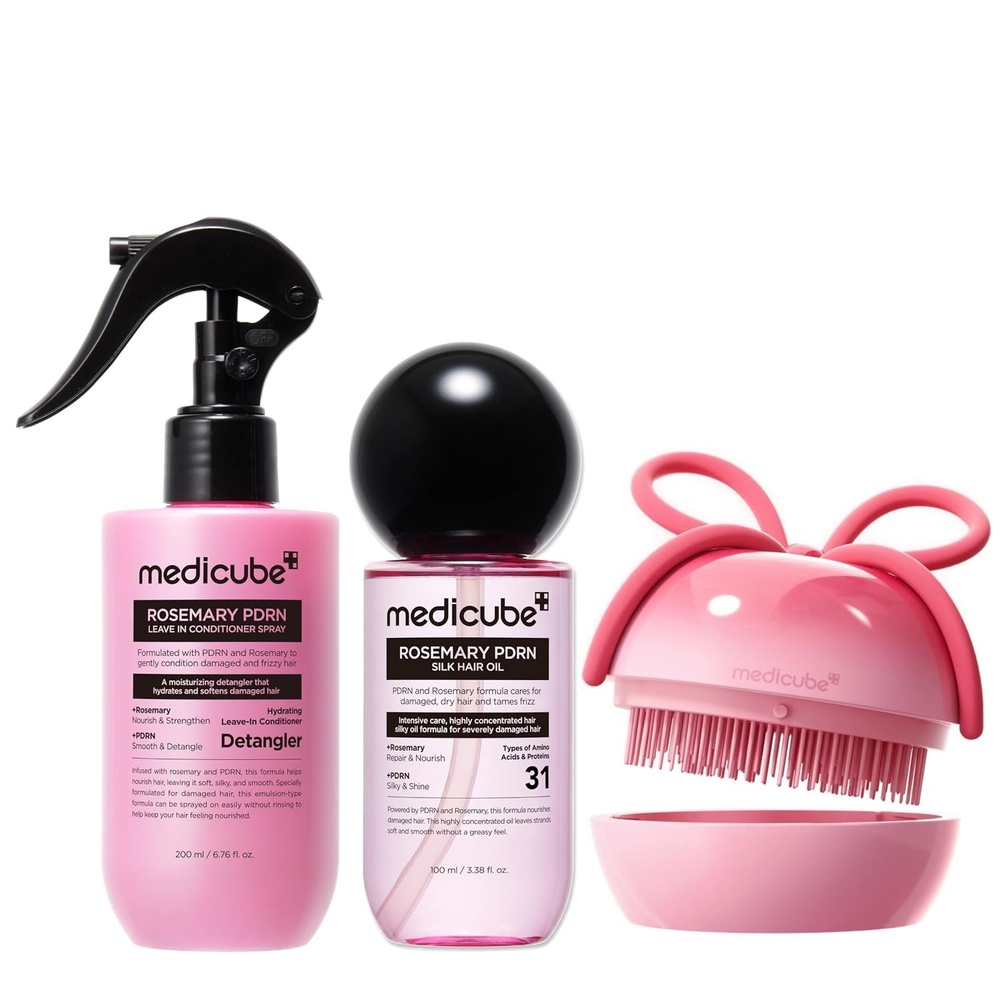 image:imagemedicube Glass Hair Perfecting Trio Hair Mask Conditioner Spray Oil
