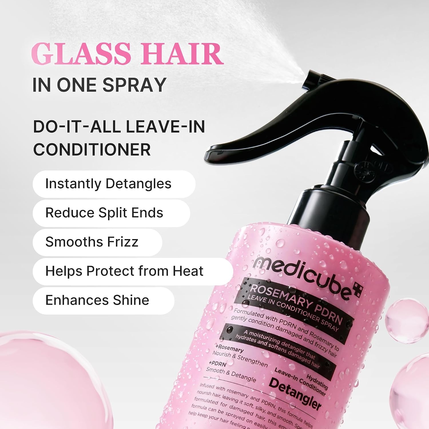 image:imagemedicube Glass Hair Perfecting Trio Hair Mask Conditioner Spray Oil