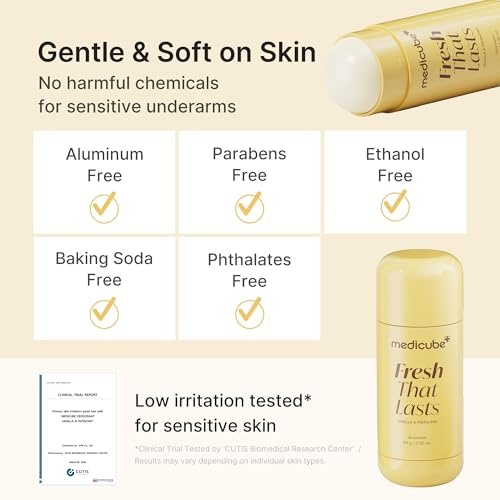 image:imagemedicube Kojic Acid amp Turmeric AluminumFree Deodorant for Women amp Men Pack of 2Vanilla