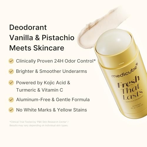 image:imagemedicube Kojic Acid amp Turmeric AluminumFree Deodorant for Women amp Men Pack of 2Vanilla