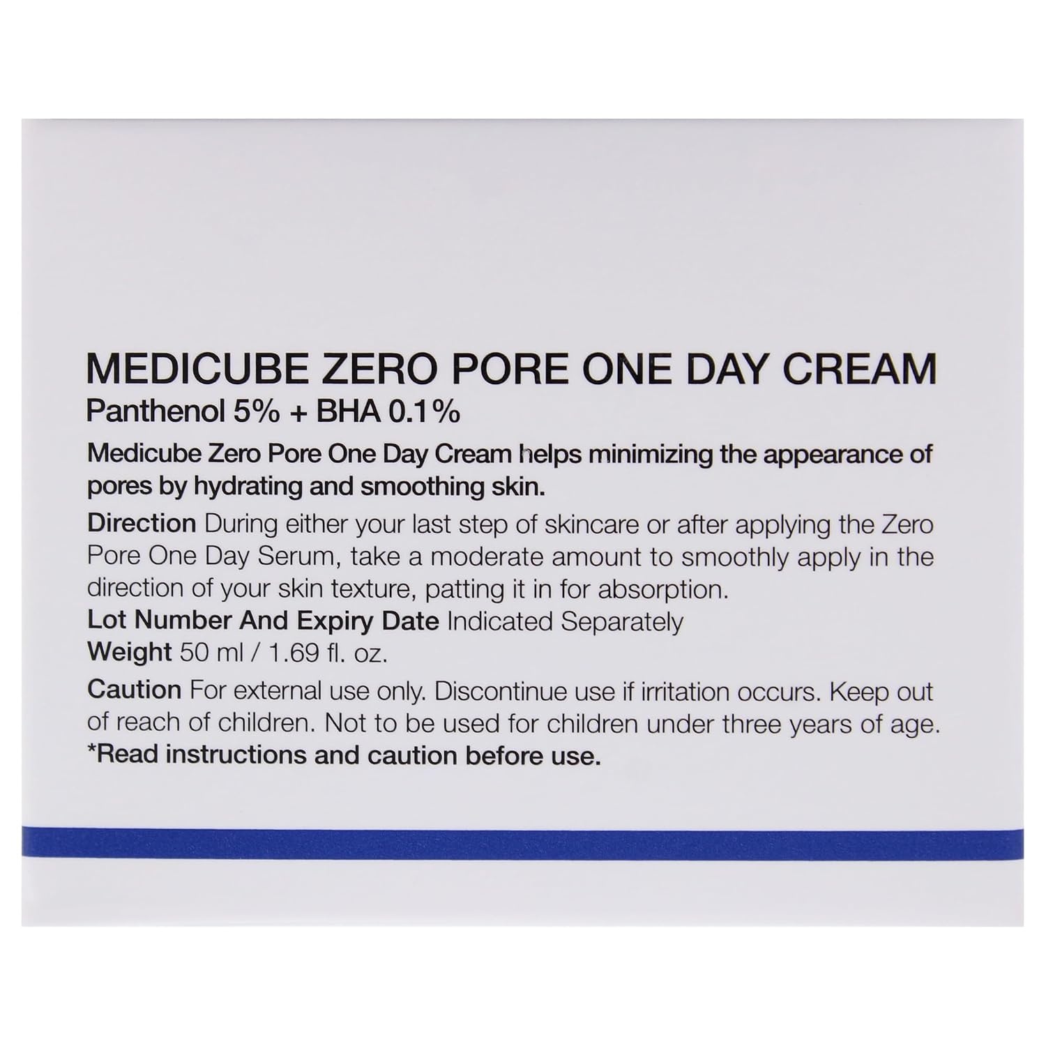 image:imageZero Pore One Day Cream by Medicube for Women 169 oz Cream