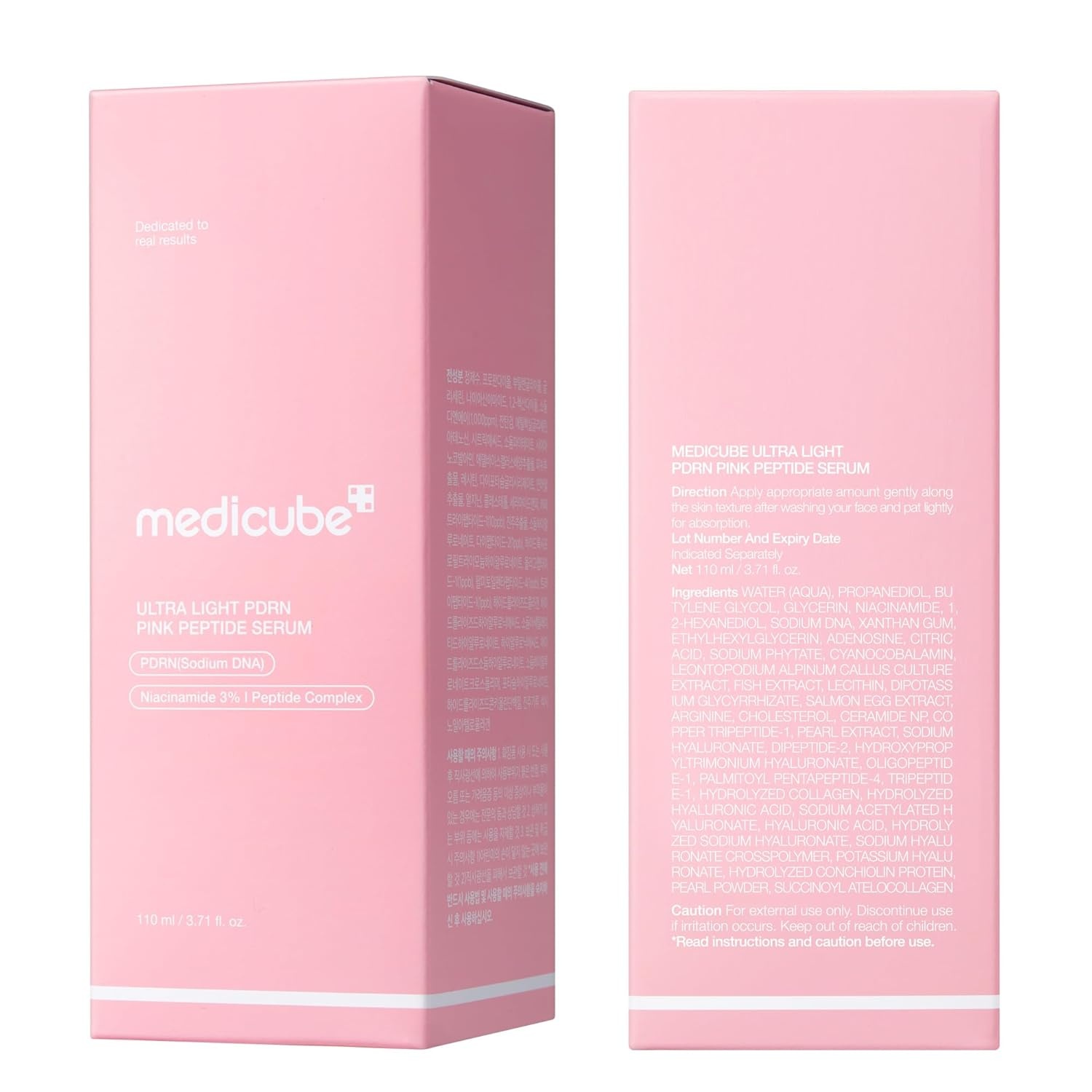 image:imagemedicube PDRN Pink Peptide Serum with Salmon DNA Ultra Light Hydrating Serum with Hyaluronic Acid FastAbsorbing Glow Care for Skin Clarity Korean Skincare 371 fl Oz Pack of 2Ultra Light PDRN