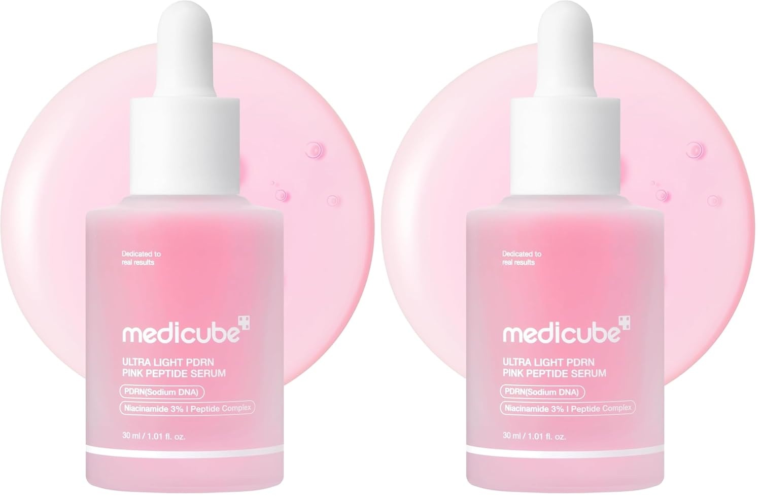 image:imagemedicube PDRN Pink Peptide Serum with Salmon DNA Ultra Light Hydrating Serum with Hyaluronic Acid FastAbsorbing Glow Care for Skin Clarity Korean Skincare 371 fl Oz Pack of 2Ultra Light PDRN