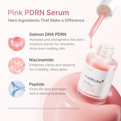 image:imagemedicube PDRN Pink Peptide Serum with Salmon DNA Ultra Light Hydrating Serum with Hyaluronic Acid FastAbsorbing Glow Care for Skin Clarity Korean Skincare 371 fl Oz Pack of 2Salmon DNA PDRN