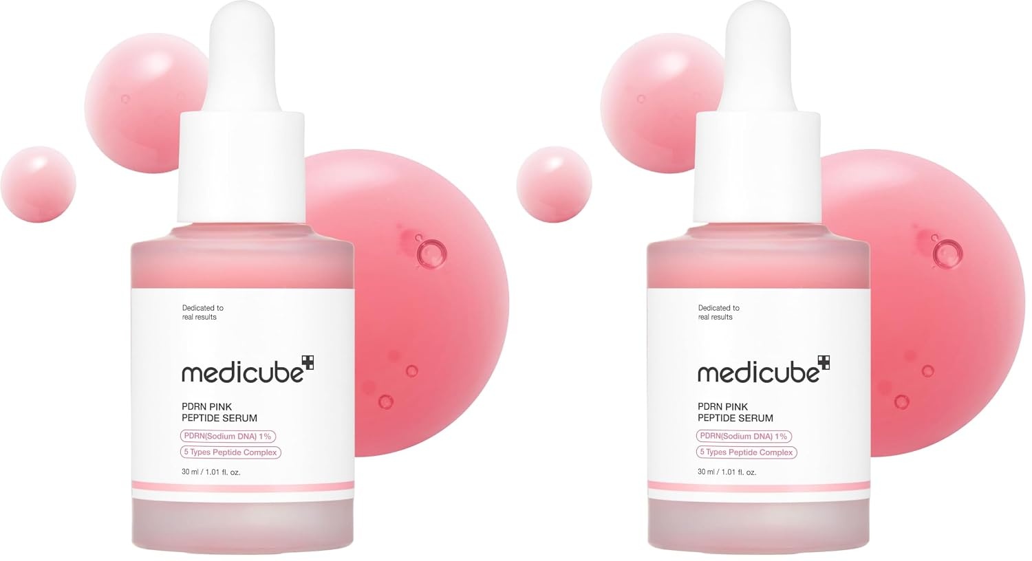 image:imagemedicube PDRN Pink Peptide Serum with Salmon DNA Ultra Light Hydrating Serum with Hyaluronic Acid FastAbsorbing Glow Care for Skin Clarity Korean Skincare 371 fl Oz Pack of 2Salmon DNA PDRN