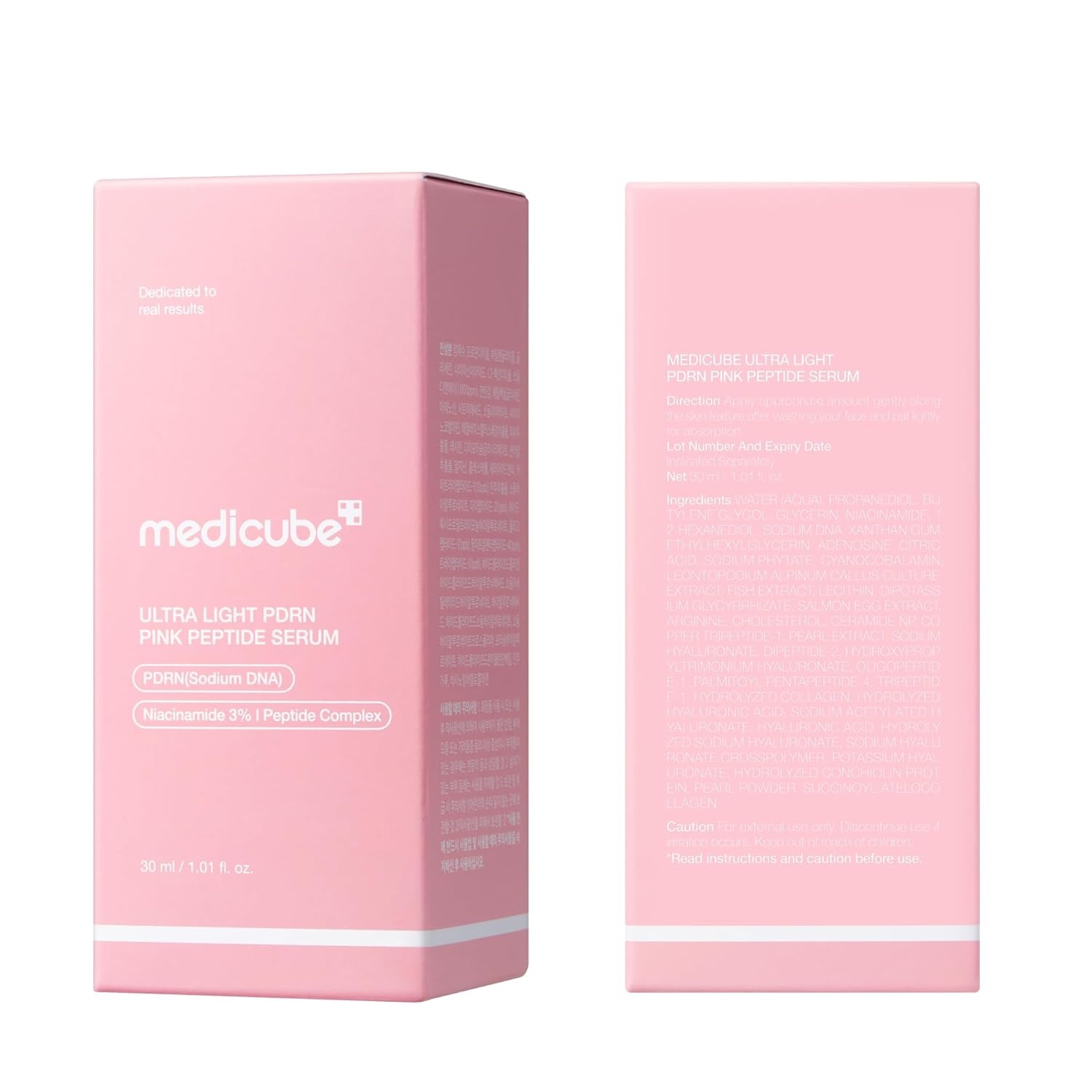 image:imagemedicube PDRN Pink Peptide Serum with Salmon DNA Ultra Light Hydrating Serum with Hyaluronic Acid FastAbsorbing Glow Care for Skin Clarity Korean Skincare 371 fl Oz Pack of 2Ultra Light PDRN
