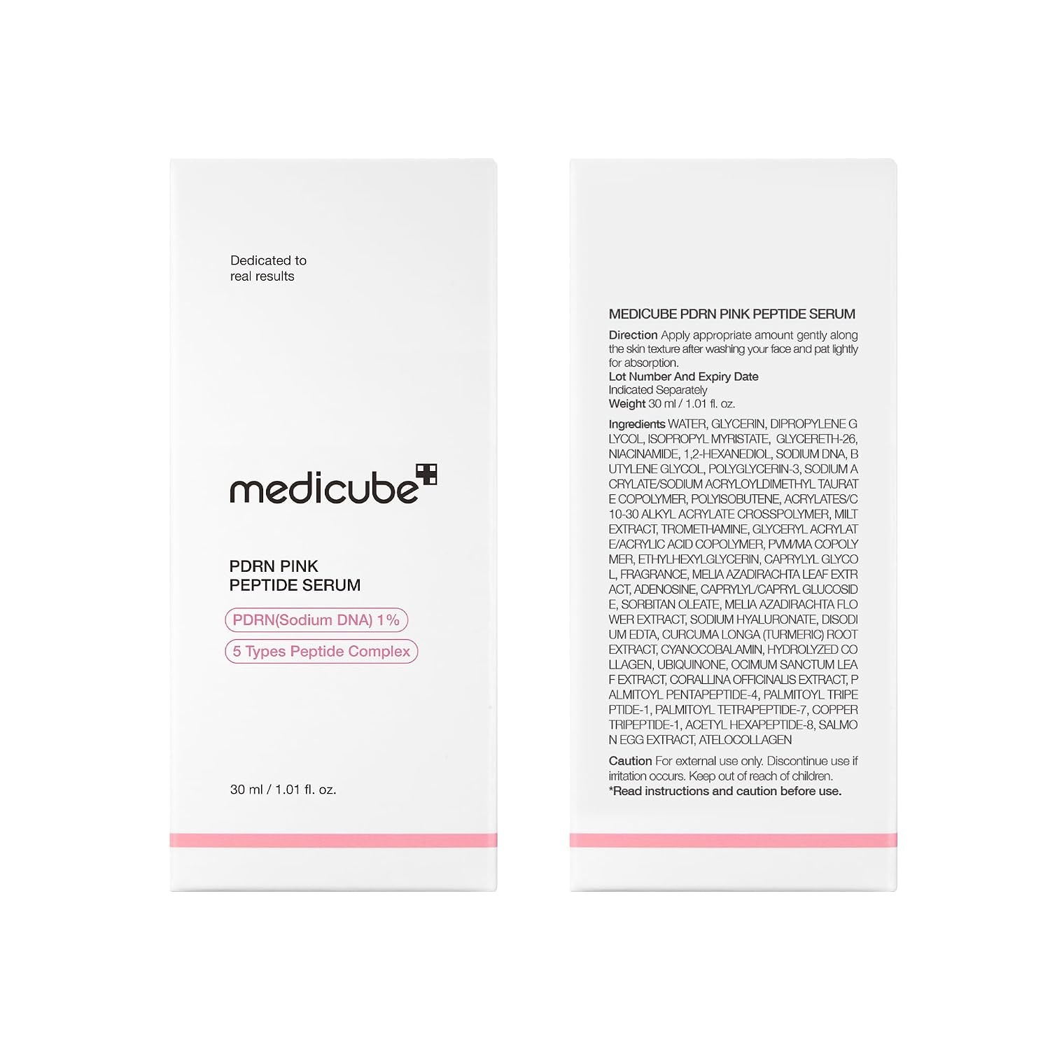 image:imagemedicube PDRN Pink Peptide Serum with Salmon DNA Ultra Light Hydrating Serum with Hyaluronic Acid FastAbsorbing Glow Care for Skin Clarity Korean Skincare 371 fl Oz Pack of 2Salmon DNA PDRN