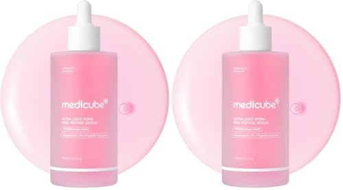 image:imagemedicube PDRN Pink Peptide Serum with Salmon DNA Ultra Light Hydrating Serum with Hyaluronic Acid FastAbsorbing Glow Care for Skin Clarity Korean Skincare 371 fl Oz Pack of 2Ultra Light PDRN