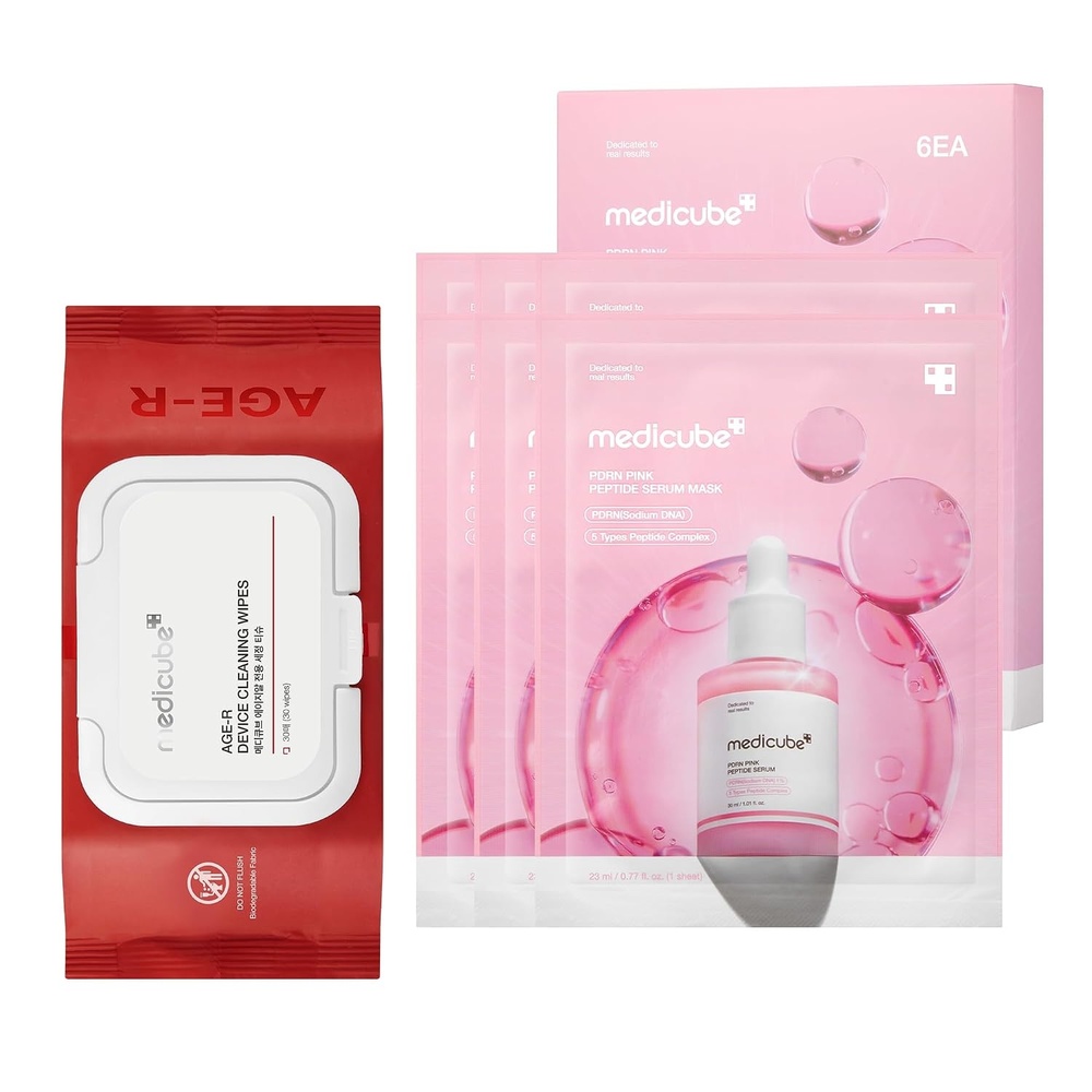 image:imagemedicube Mask Mode amp Device Clean Duo Device Cleansing Wipes and PDRN Mask