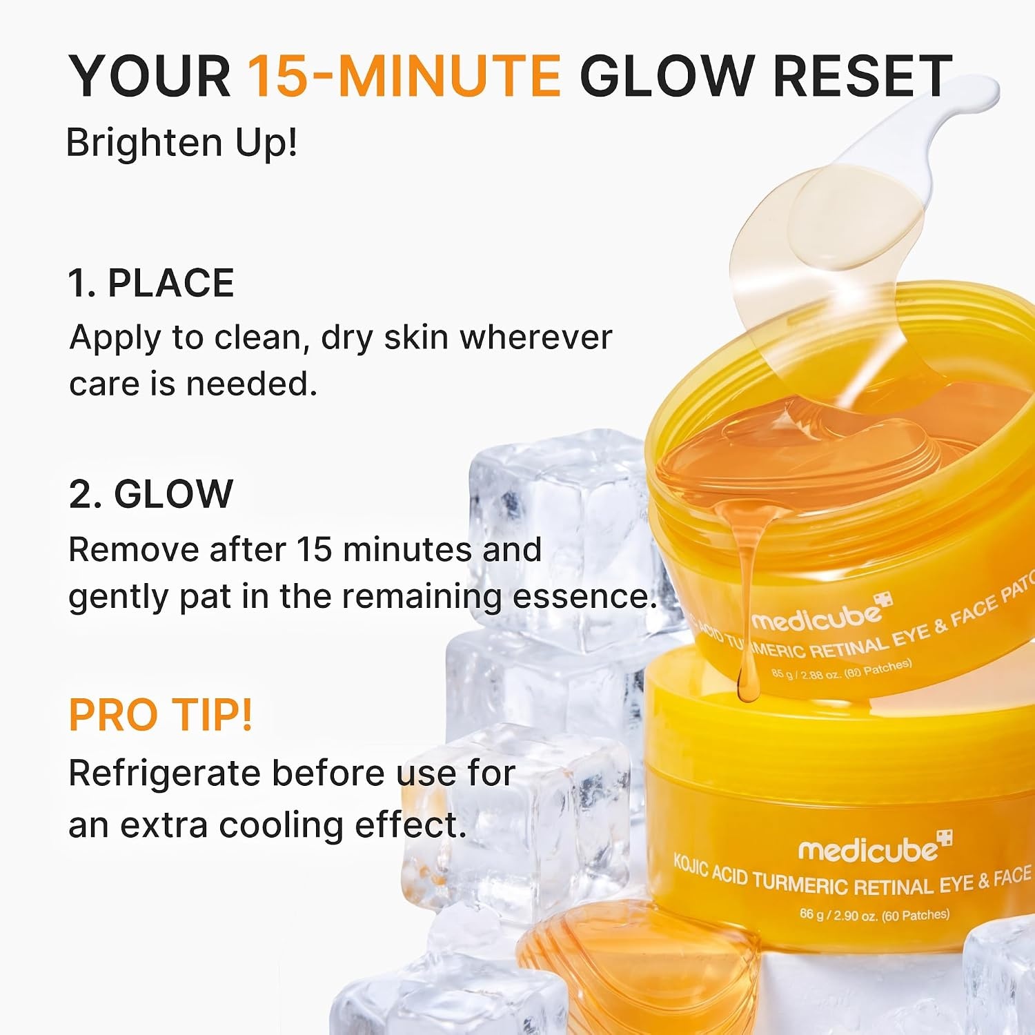image:imagemedicube Hydrogel Eye amp Face Patches with Kojic Acid Turmeric 60 CountsKojic Acid Turmeric