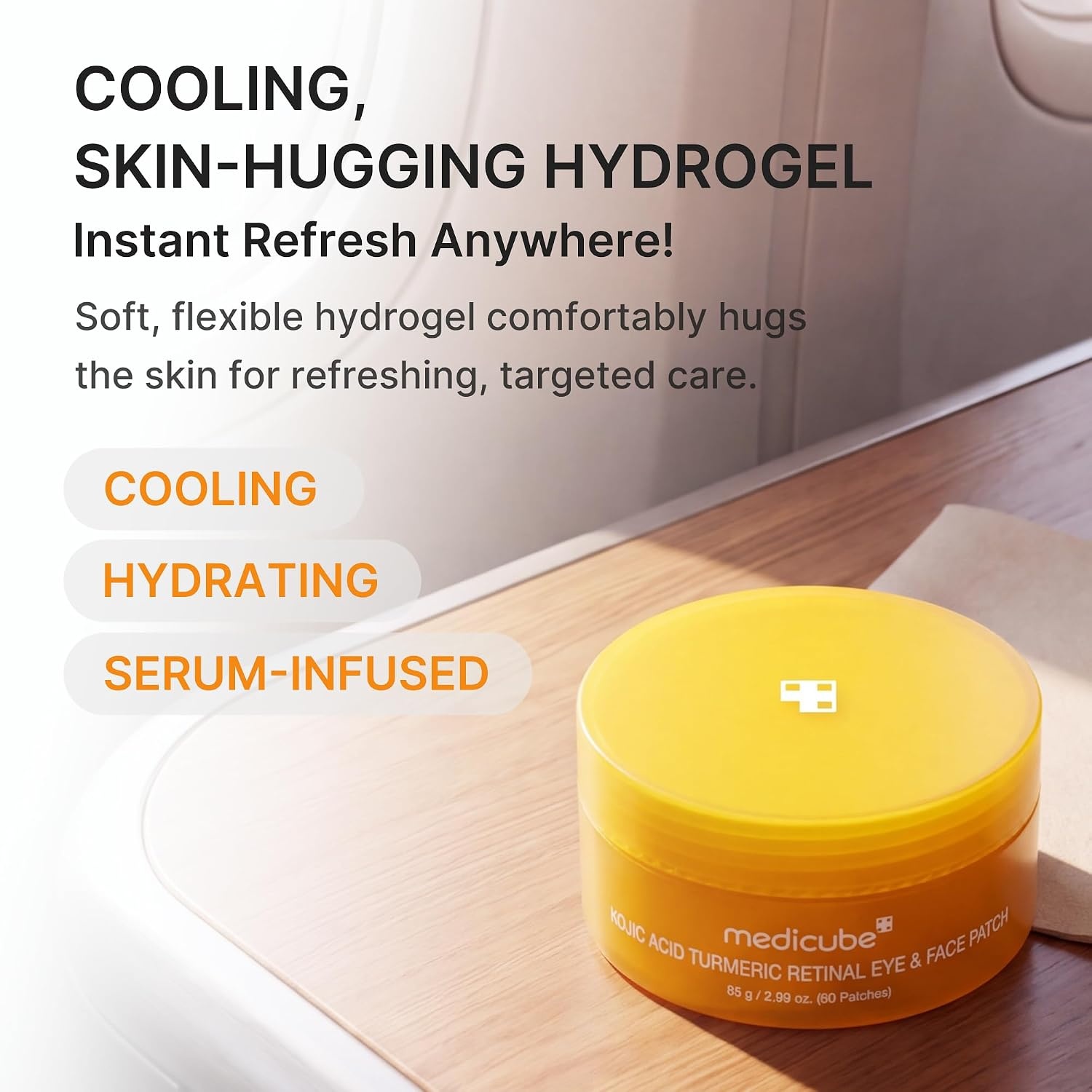 image:imagemedicube Hydrogel Eye amp Face Patches with Kojic Acid Turmeric 60 CountsKojic Acid Turmeric