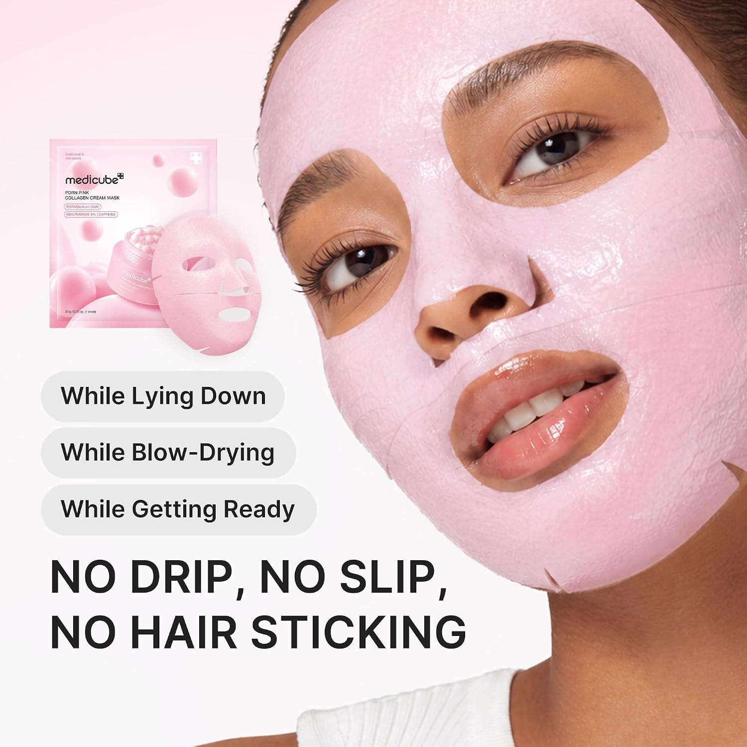 image:imagemedicube PDRN Pink Collagen Cream Mask Lasting Glow and Firming Care 4EA