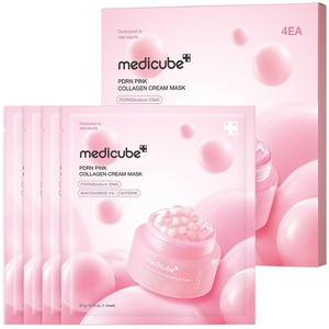 medicube PDRN Pink Collagen Cream Mask, Lasting Glow and Firming Care, 4EA
