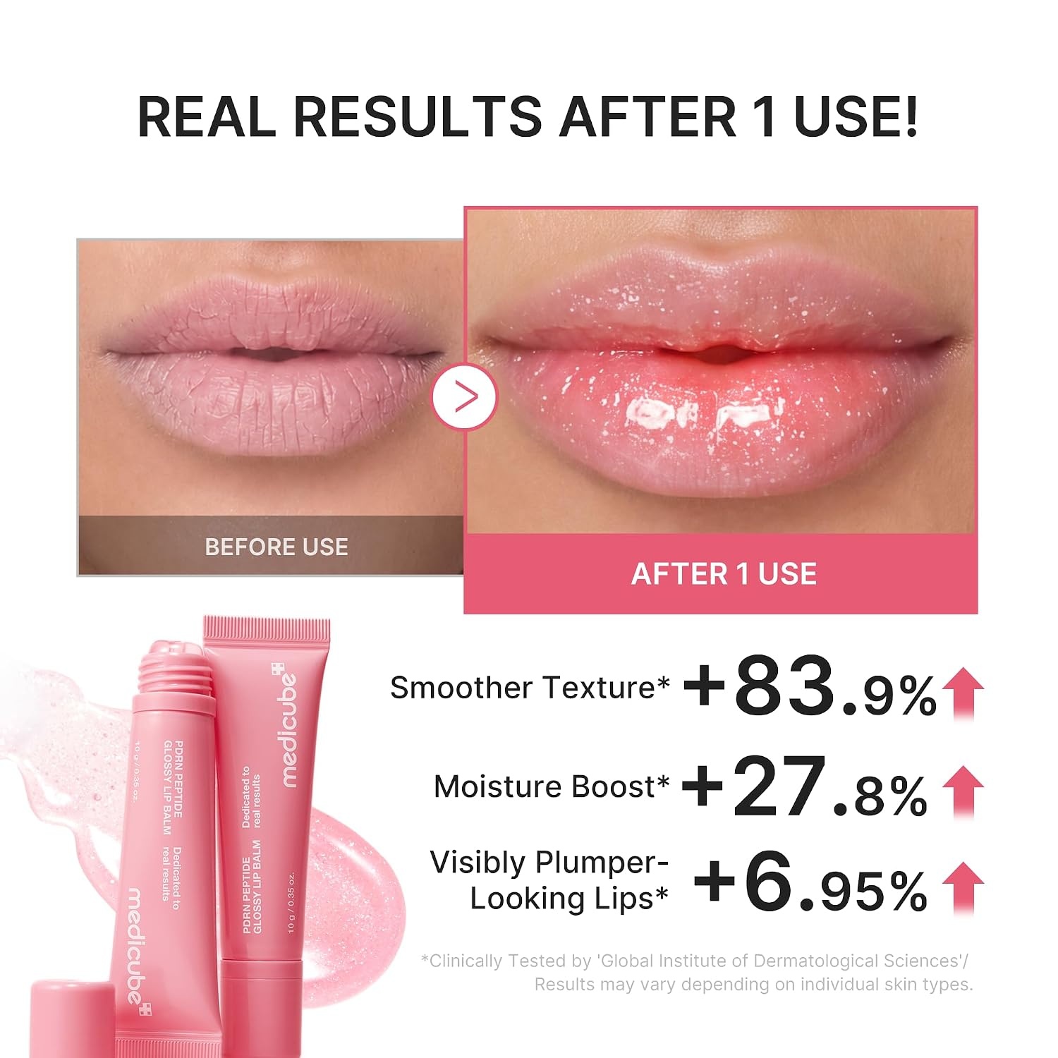 image:imagemedicube PDRN Peptide Glossy Lip Balm Hydrating Plumping Gloss 035 oz