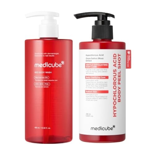 image:imagemedicube Clear Body Essentials Duo Red Body Wash and HOCI Body Peel Shot